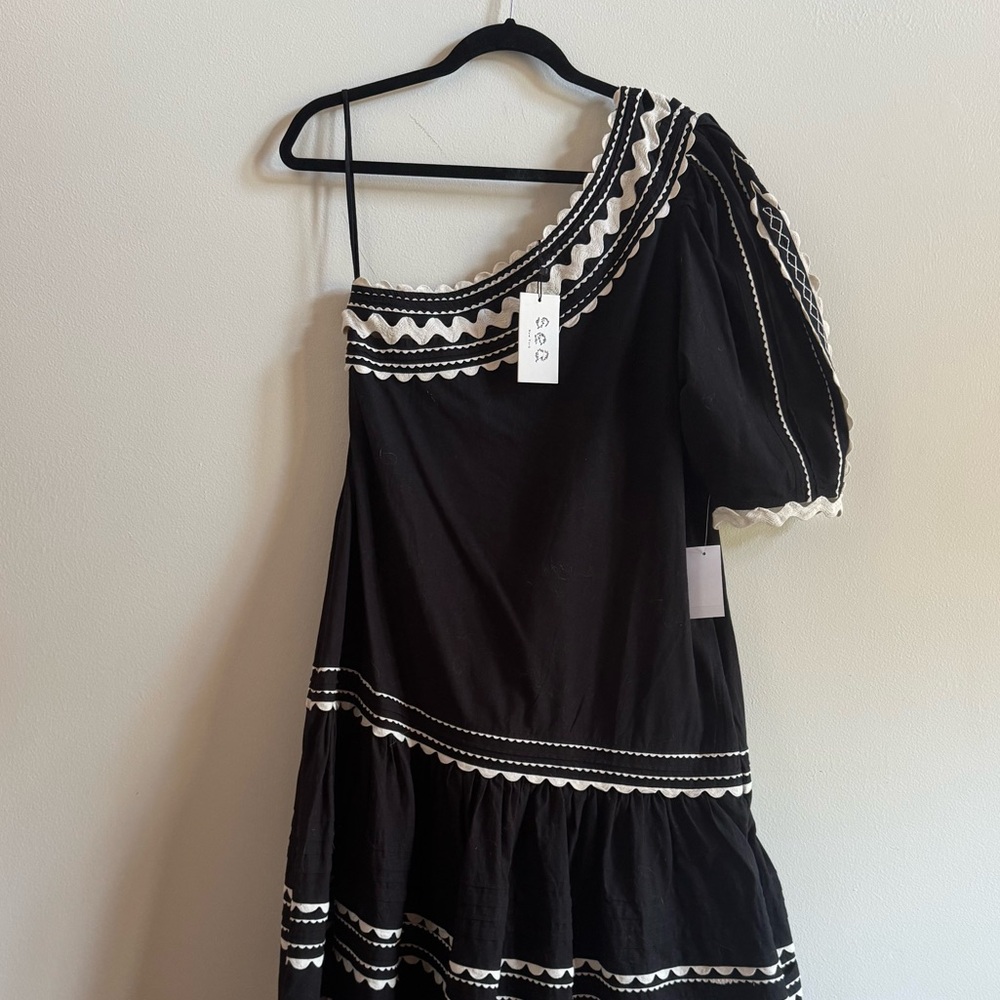 Sea New York Black One Shoulder Dress